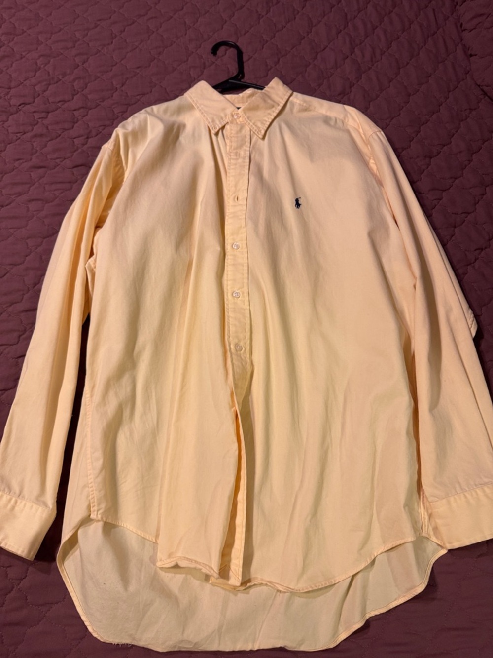 Ralph Lauren Pale Yellow Long-Sleeve Button-Down Shirt